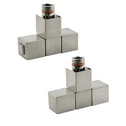 Zehnder Square Head Manual Angled Radiator Valve Set 5