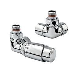 Zehnder Thermostatic Double Angled Radiator Valve Set 10