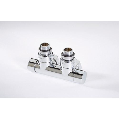 Twin Valve Angled manual 15mm Chrome
